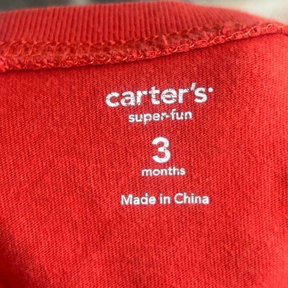 5 for $25🔥3 Months Carter's Daddy's Future Playmaker Red Shorts Romper - Picture 4 of 5